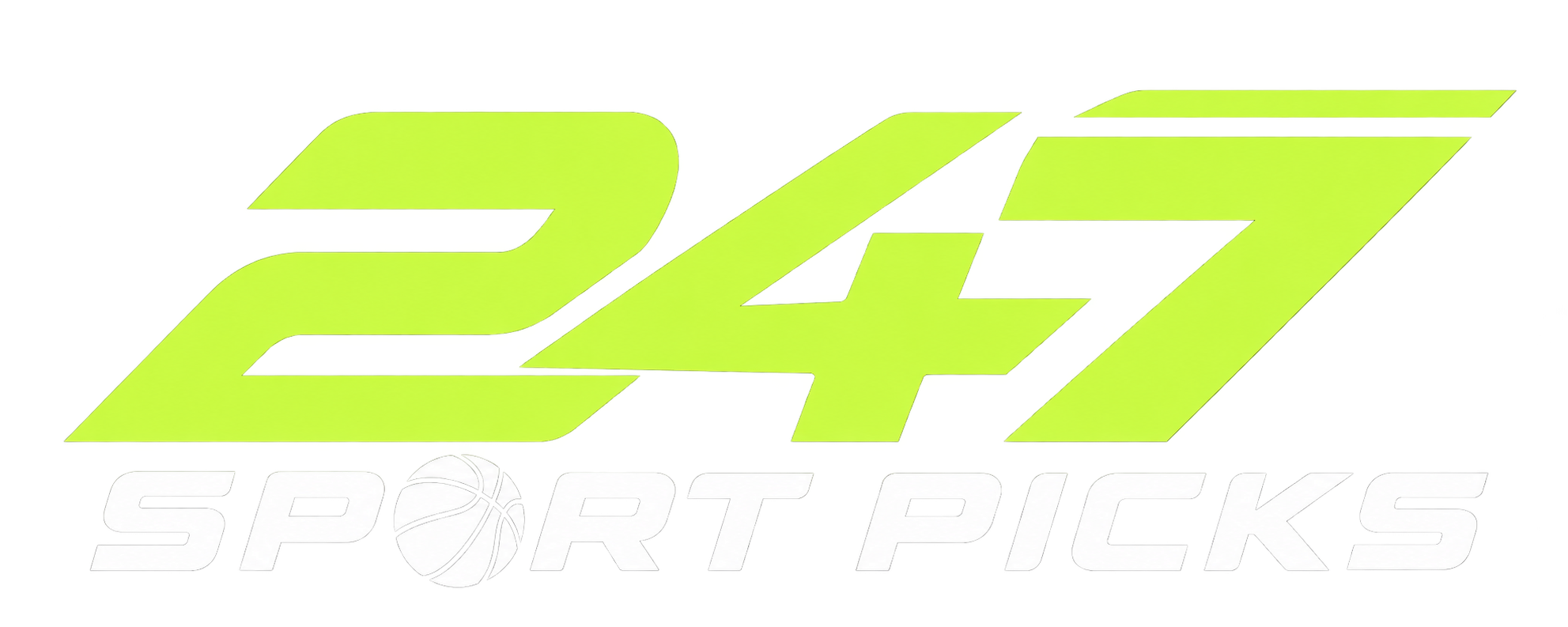 Sport Picks 247, con una pelota de baloncesto en la O de Sport